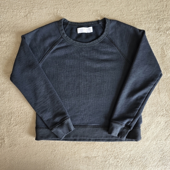 Everlane French Terry crew neck sweatshirt navy blue size XS - Picture 3 of 12